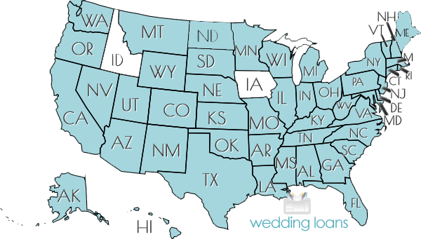 wedding loan eligible states